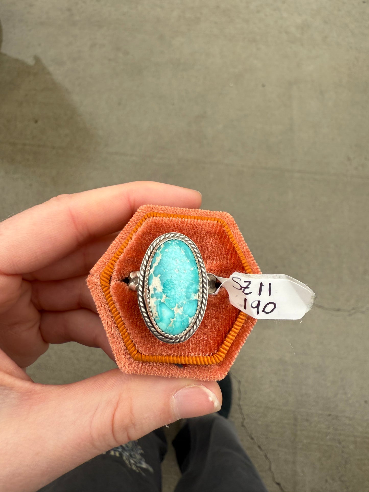 Whitewater Turquoise Ring size 11