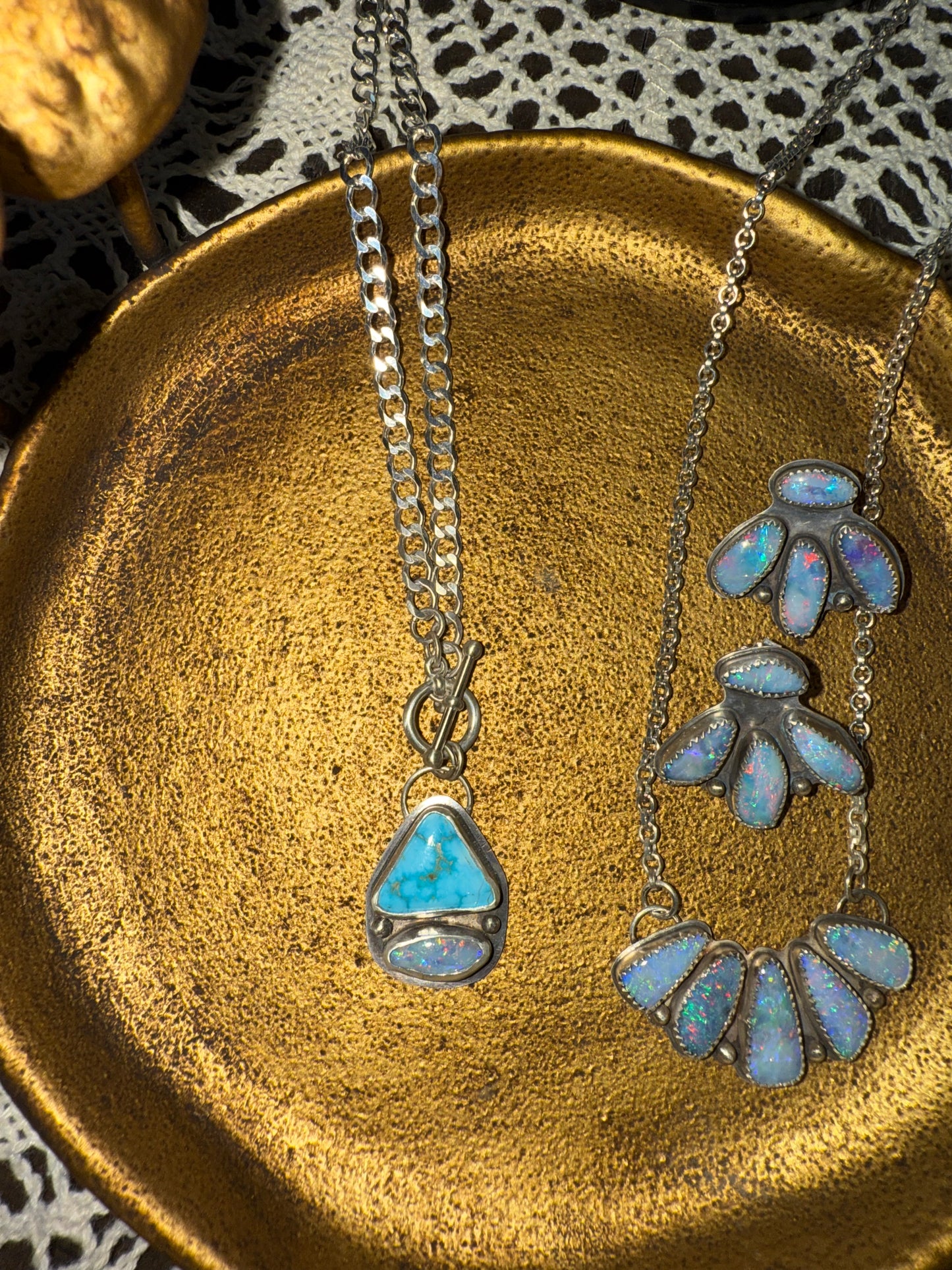 Opal and Turquoise Toggle Necklace