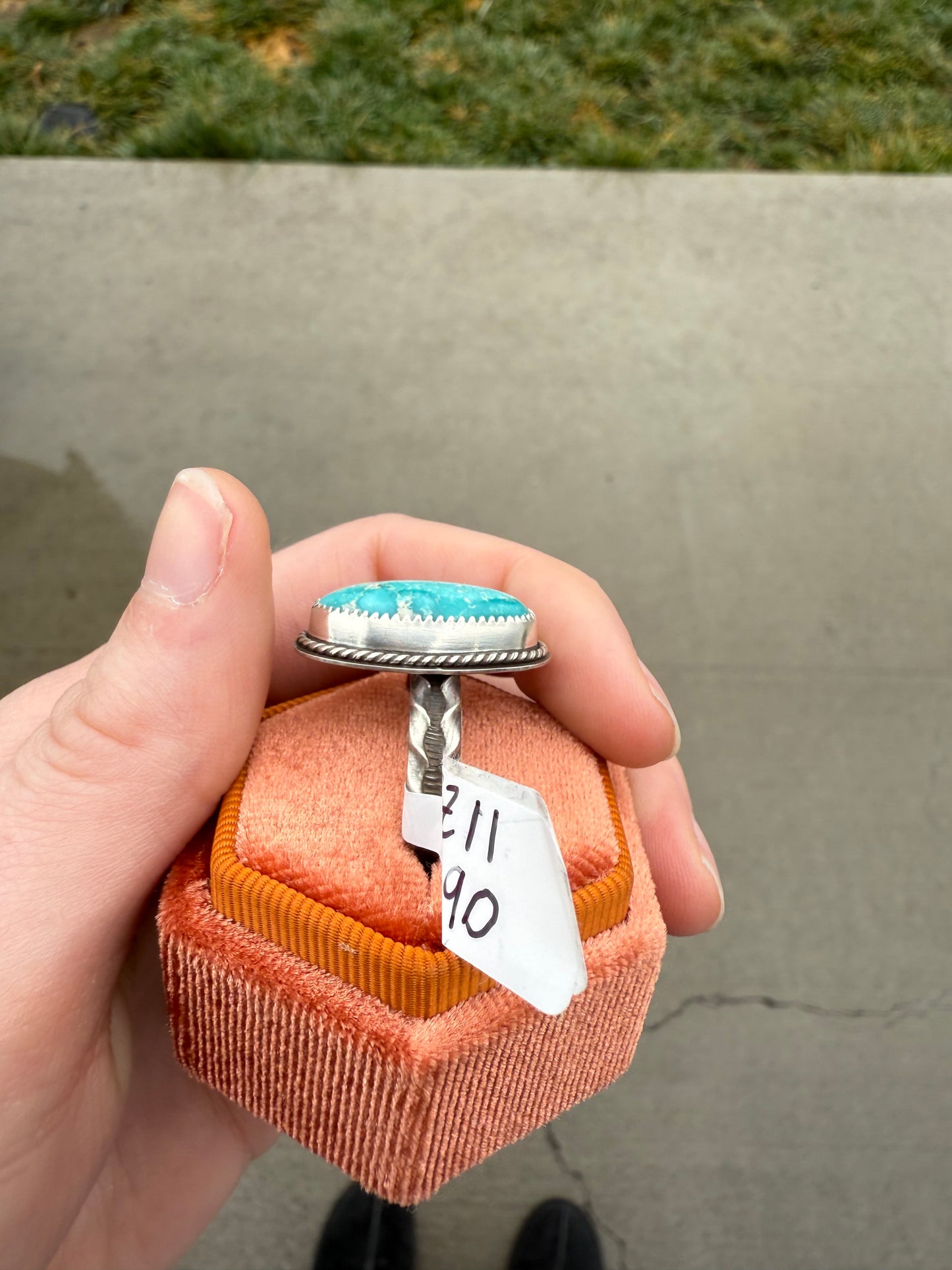 Whitewater Turquoise Ring size 11